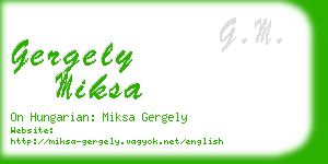 gergely miksa business card